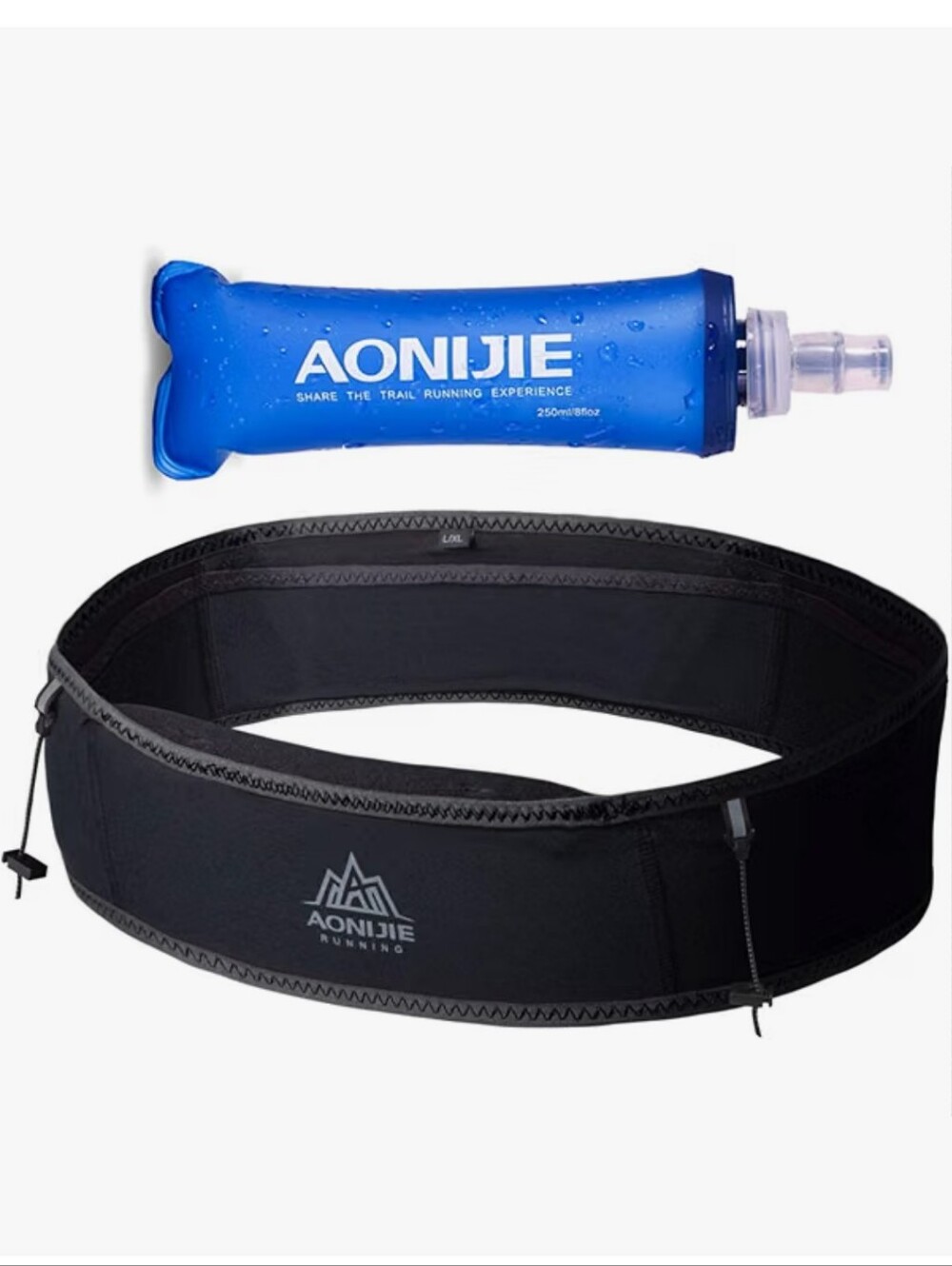 NWOT AONIJIE Running HydrationWaist Belt with Blue Soft Flask 250ml